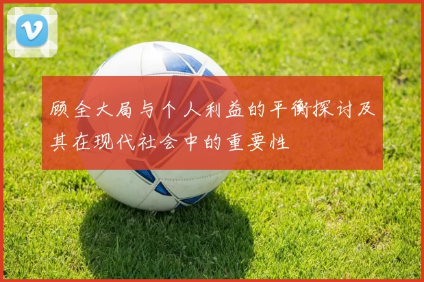 顾全大局与个人利益的平衡探讨及其在现代社会中的重要性